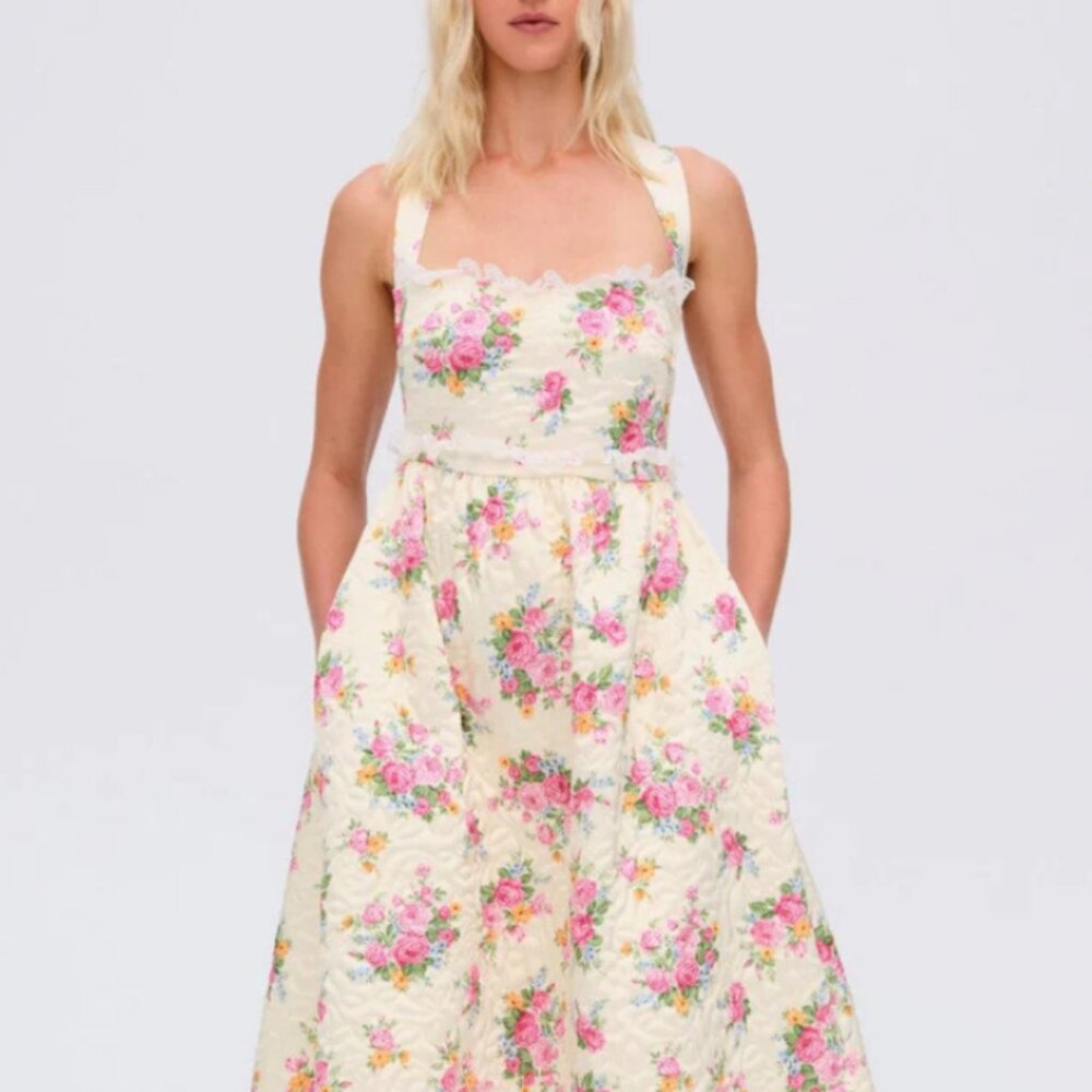 For Love & Lemons Amandine Midi Dress NWT